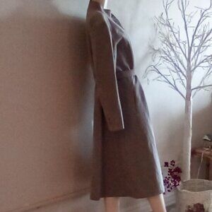 VTG Ultra Suede Majestic Garment  Belted Trench Coat Size S
